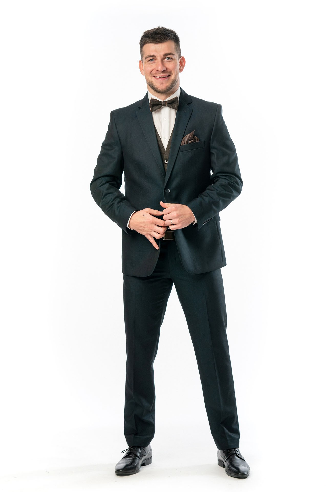 Pánsky oblek - modrá oceľ