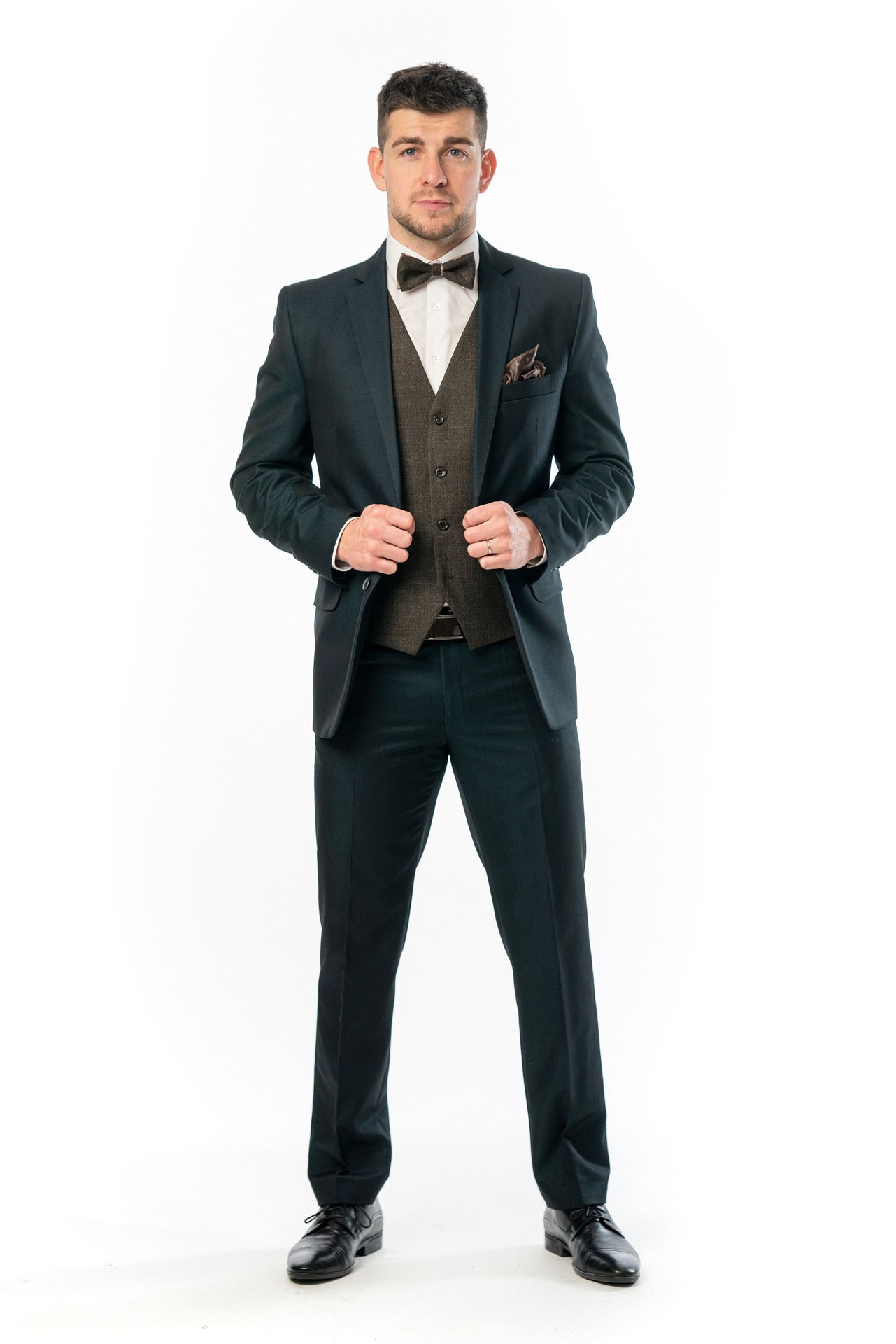 Pánsky oblek - modrá oceľ